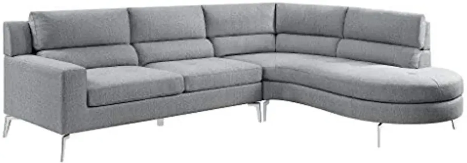 Homelegance 103" Sectional Sofa with Chaise End, Gray