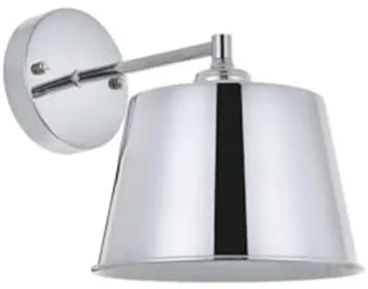 Elegant Lighting Living District NOTA 1-Light Mid-Century Metal Wall Sconce in Chrome Finish