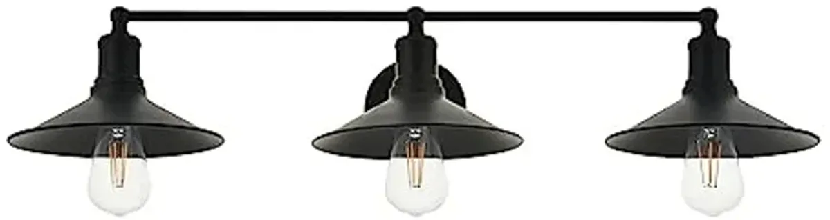 Living District Etude 3-Light Mid-Century Metal Wall Sconce in Black