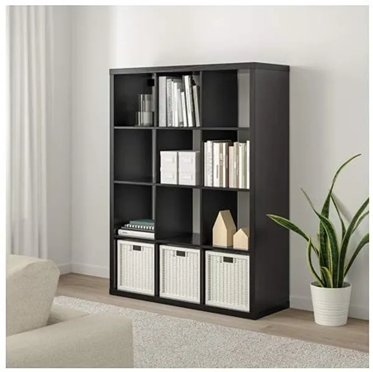 Ikea ' New KALLAX Shelf Unit, Black-Brown (Black, 44 1/8x57 7/8)