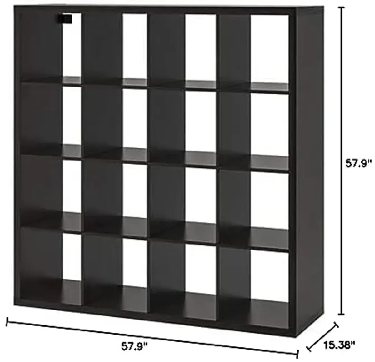 Ikea ' New KALLAX Shelf Unit, Black-Brown (Black, 57 7/8x57 7/8 ")