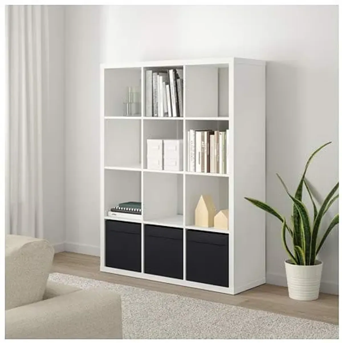 Ikea ' New KALLAX Shelf Unit, Black-Brown (White, 44 1/8x57 7/8)