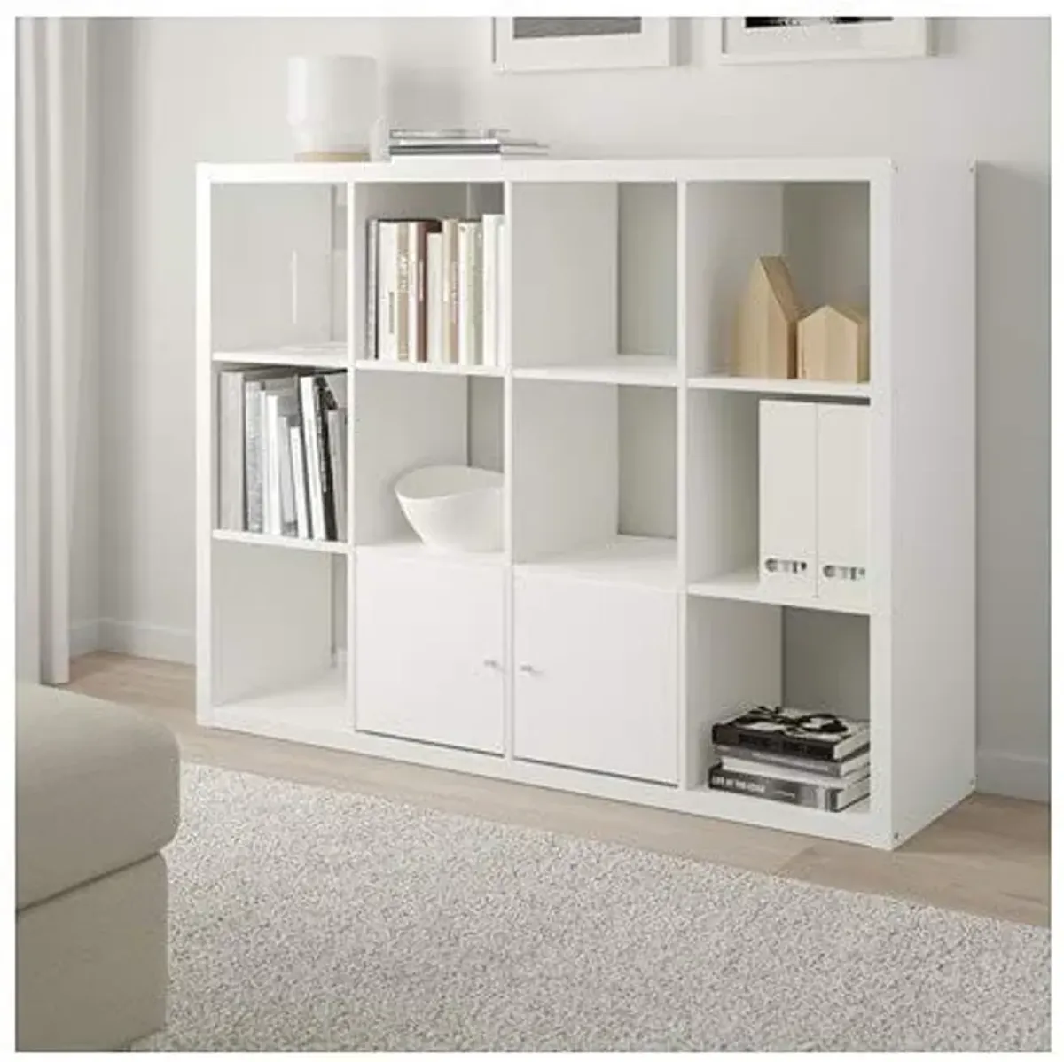 Ikea ' New KALLAX Shelf Unit, Black-Brown (White, 44 1/8x57 7/8)