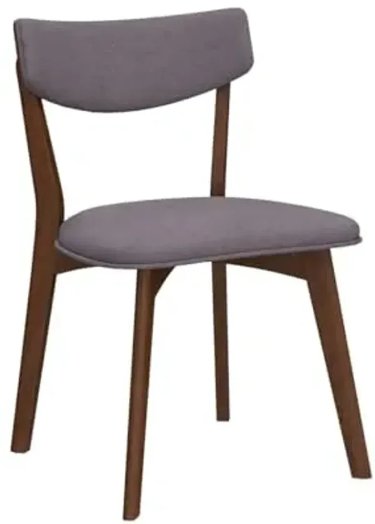 Christopher Knight Home Abrielle Mid-Century Modern Fabric Dining Chairs with Natural Walnut Finished Rubberwood Frame, 2-Pcs Set, Dark Grey / Natural Walnut