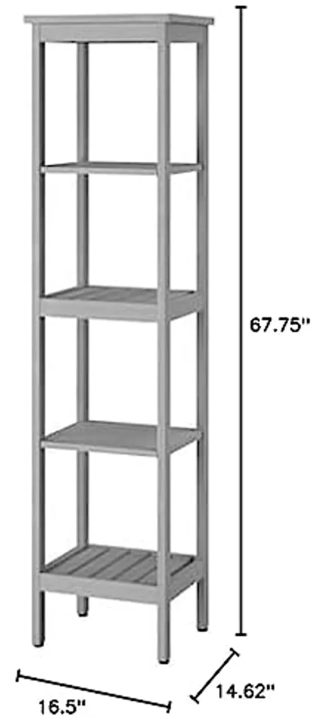 IKEA Hemnes Shelf Unit Gray 203.490.04 Size 16 1/2x67 3/4 "