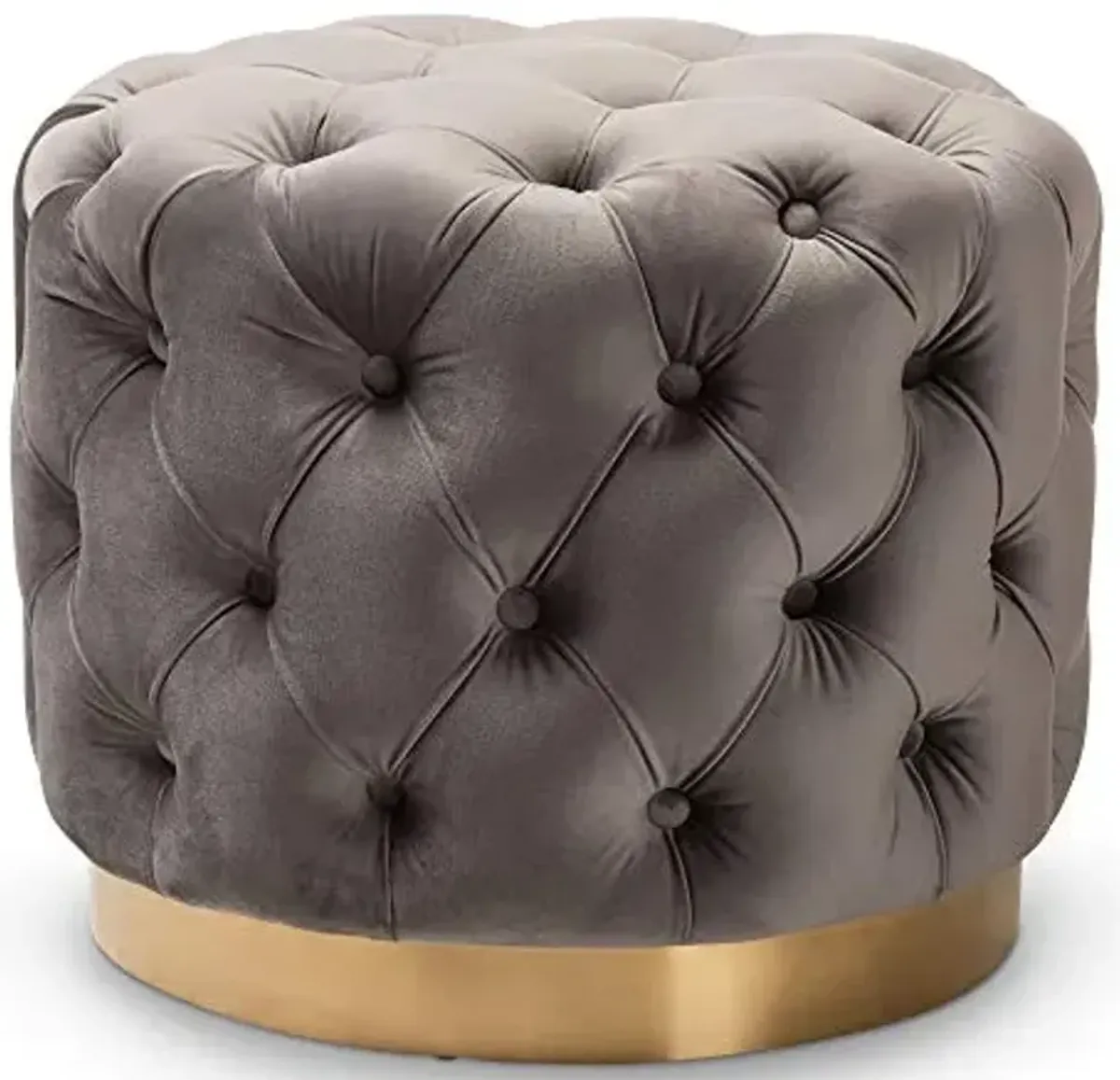 Baxton Studio Ottomans, One Size, Gray/Gold