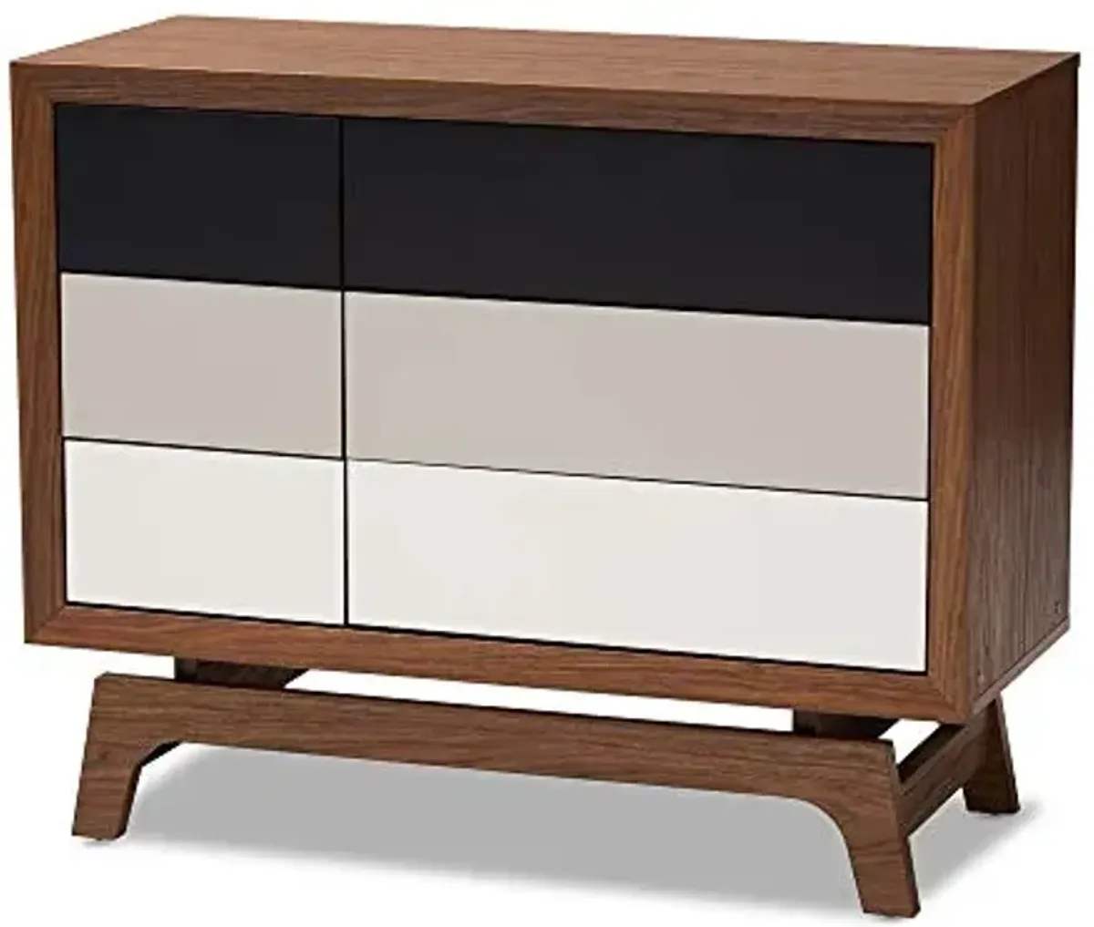 Baxton Studio Chests, Walnut/White/Gray