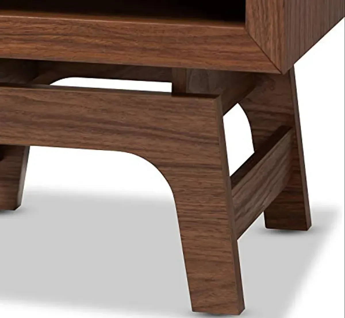 Baxton Studio Nightstands, One Size, Walnut/Gray