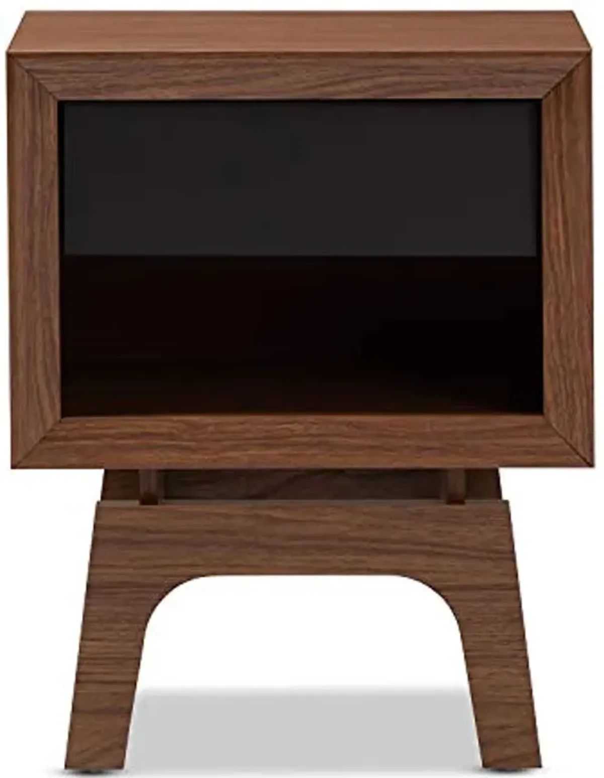 Baxton Studio Nightstands, One Size, Walnut/Gray