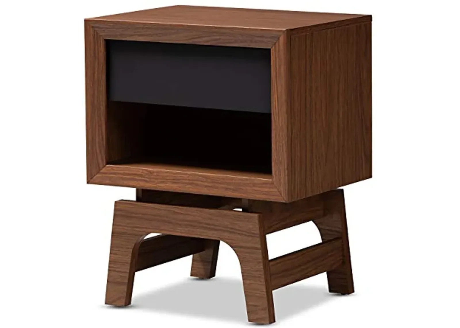 Baxton Studio Nightstands, One Size, Walnut/Gray