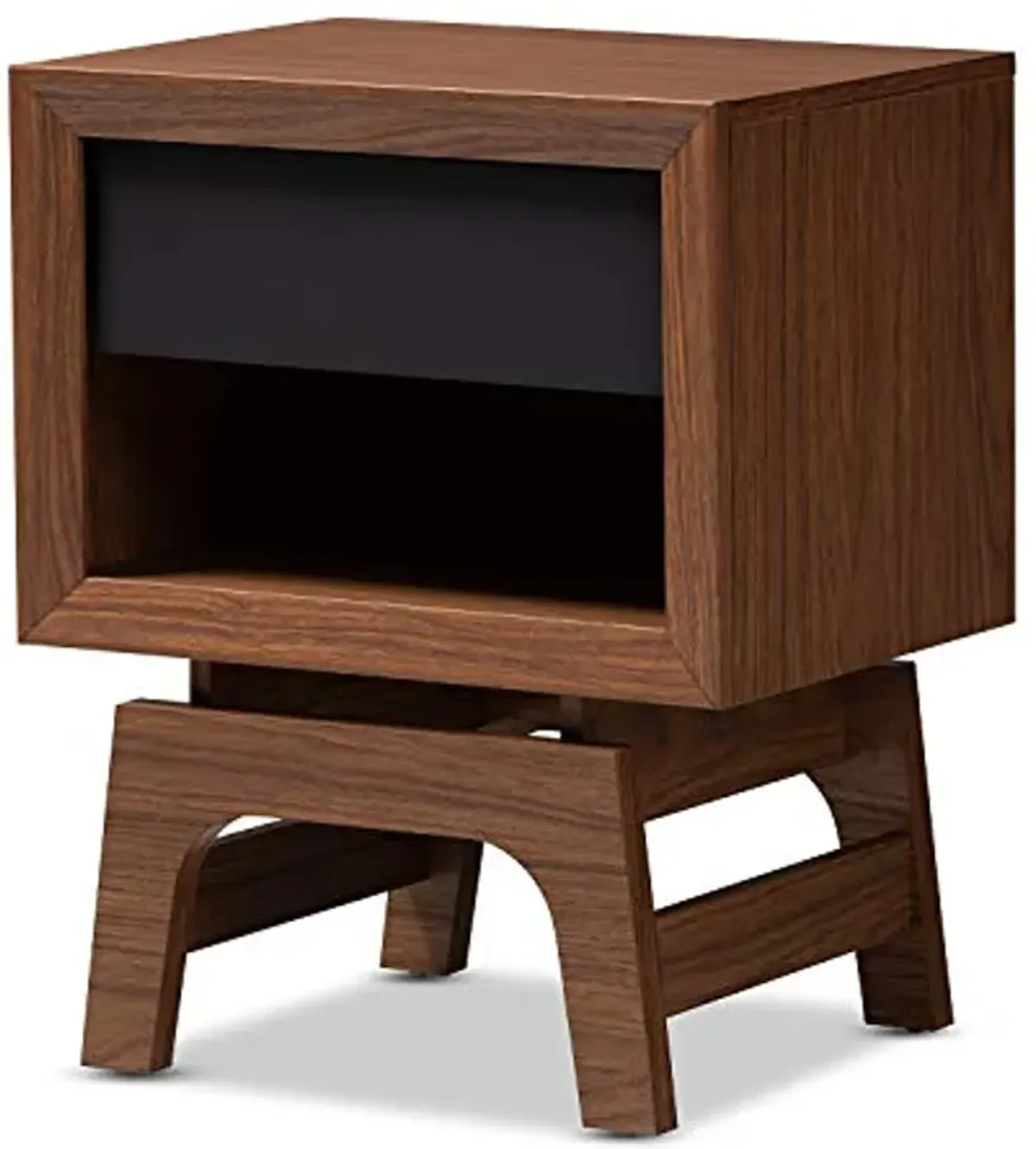 Baxton Studio Nightstands, One Size, Walnut/Gray