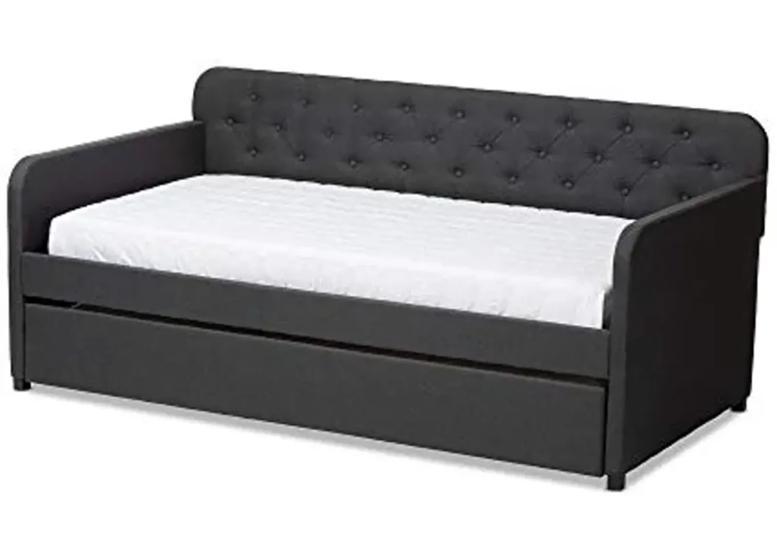 Baxton Studio Daybeds, Twin, Charcoal Grey