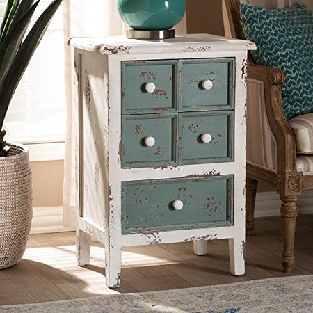 Baxton Studio Chests, White/Teal