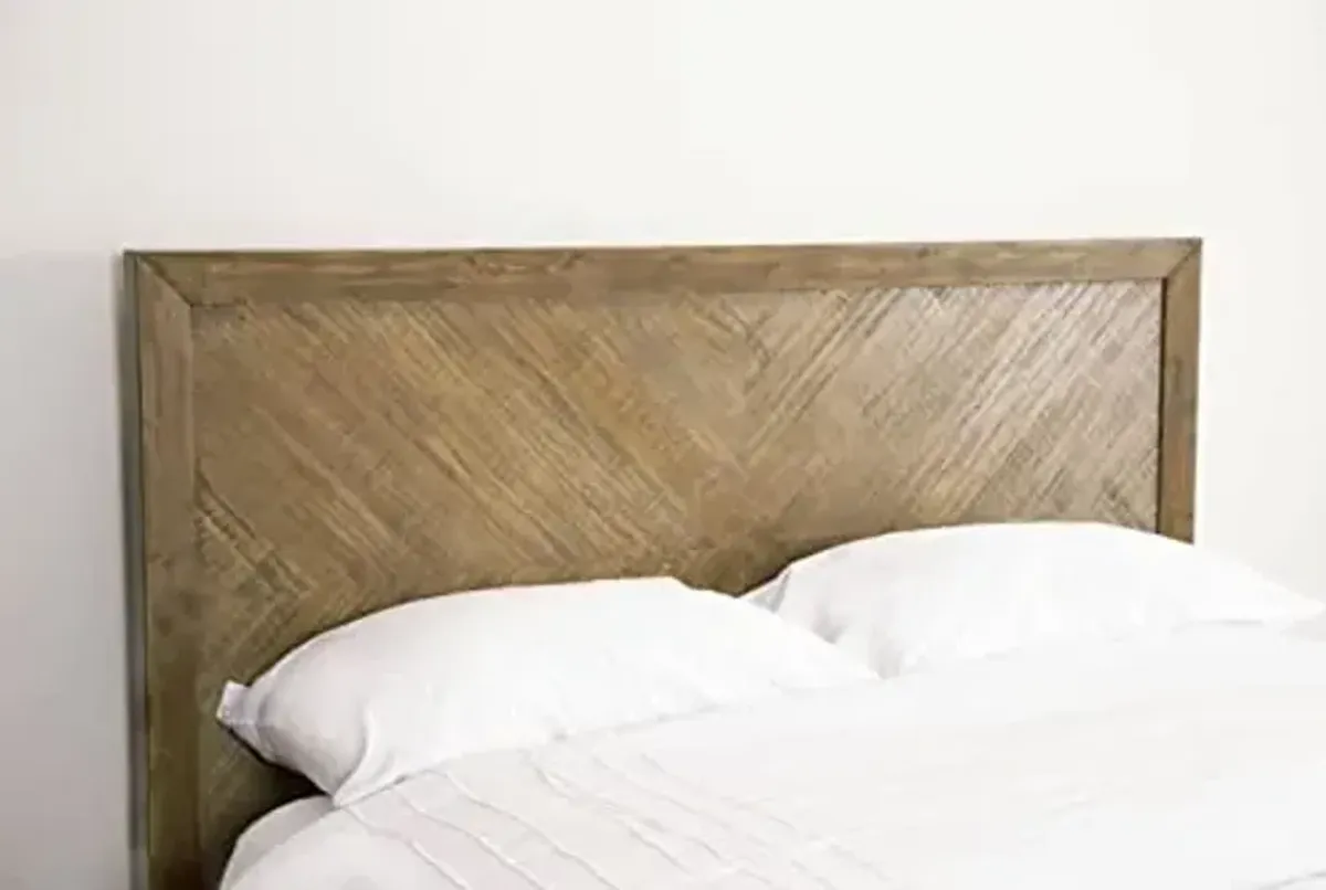 Abbyson Living Retro Wooden Platform Bed, Queen - Brown