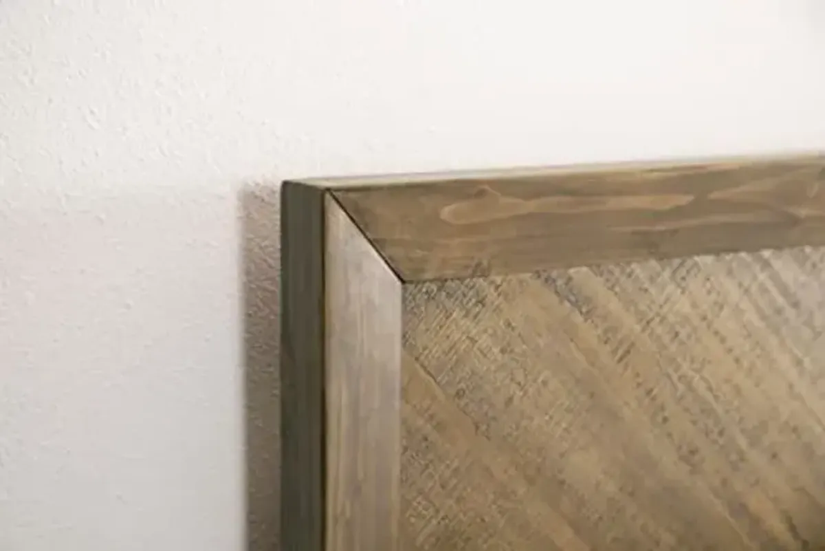 Abbyson Living Retro Wooden Platform Bed, Queen - Brown