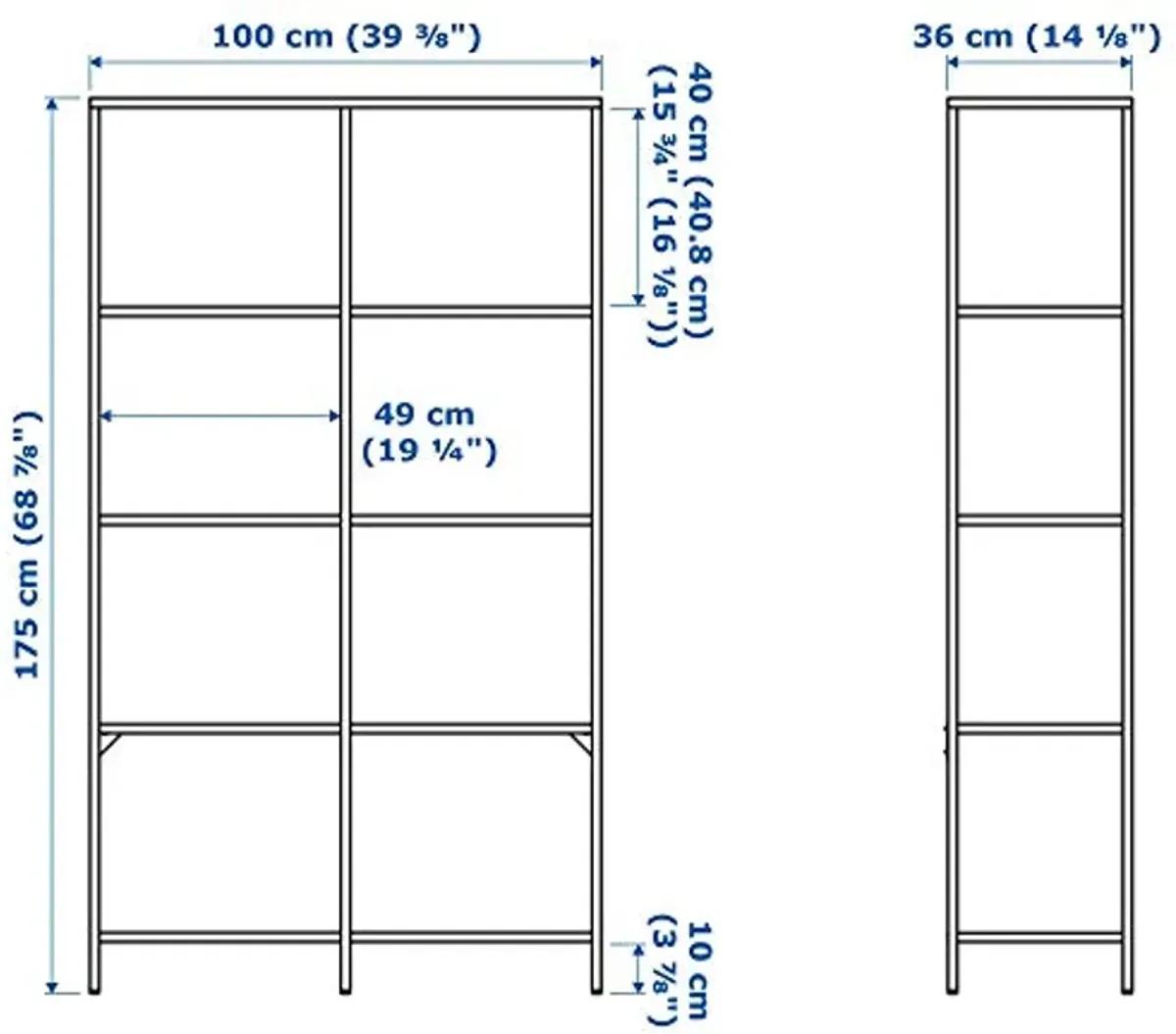 IKEA Vittsjö Shelf Unit, Black-Brown, Glass