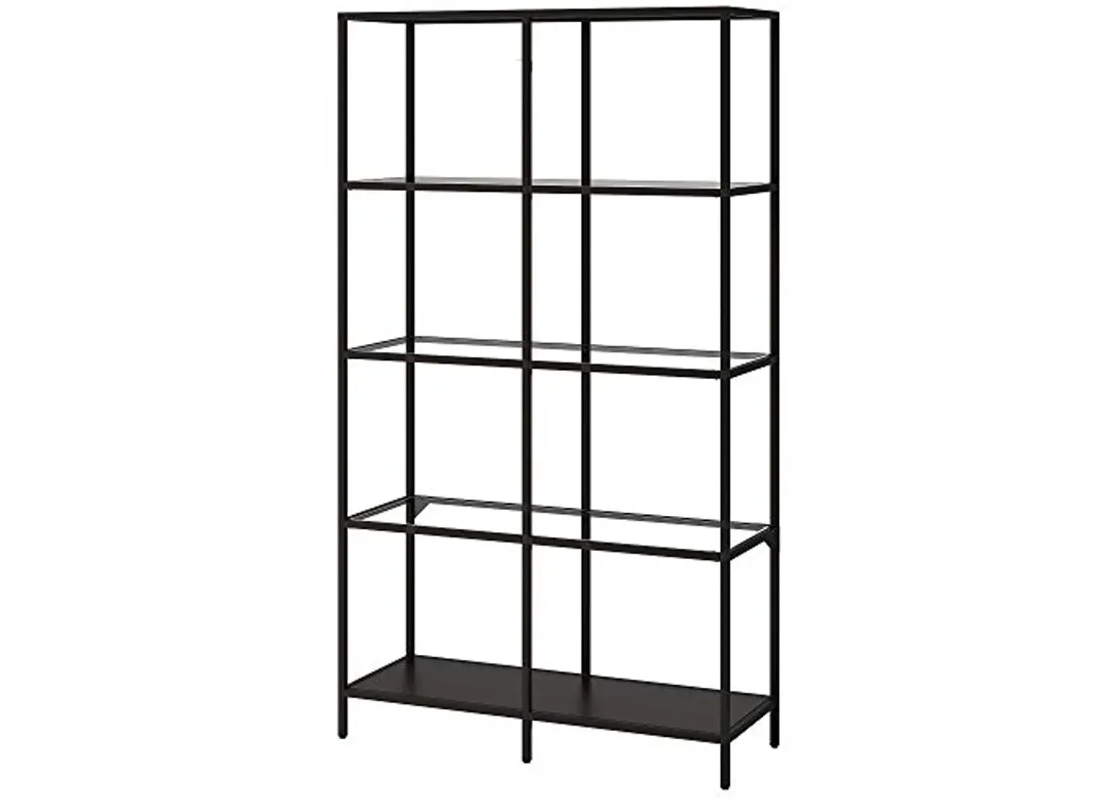 IKEA Vittsjö Shelf Unit, Black-Brown, Glass