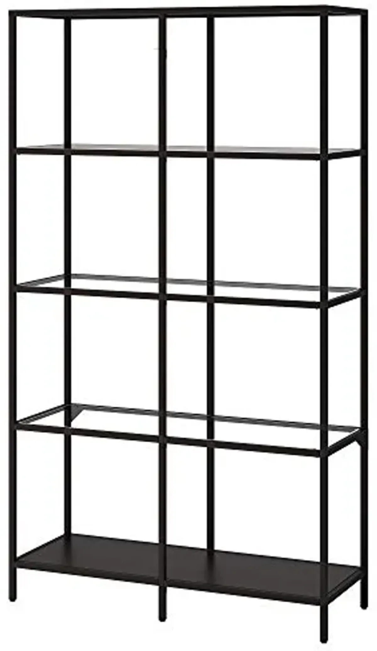 IKEA Vittsjö Shelf Unit, Black-Brown, Glass