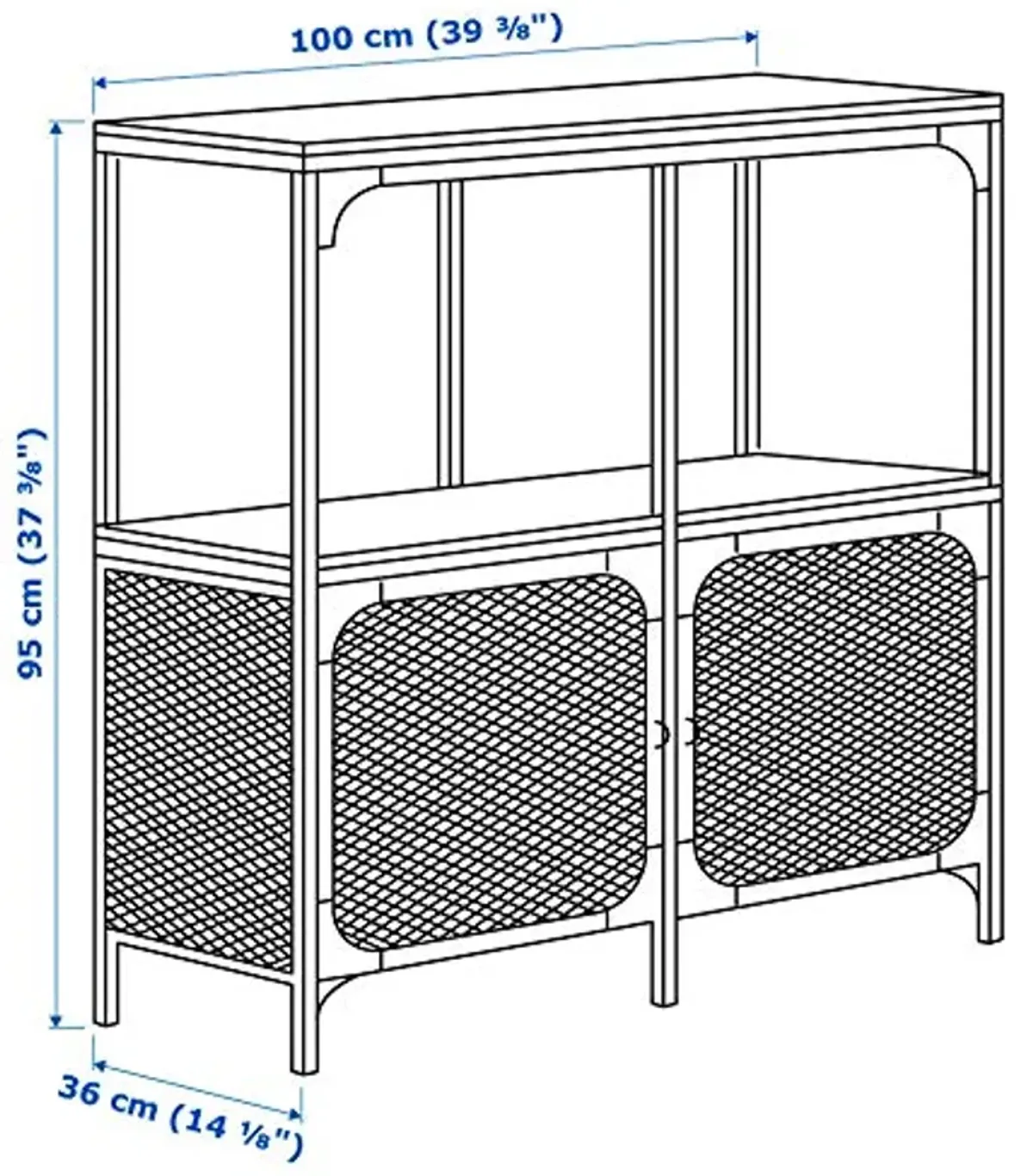 IKEA Fjällbo Shelf Unit, Black