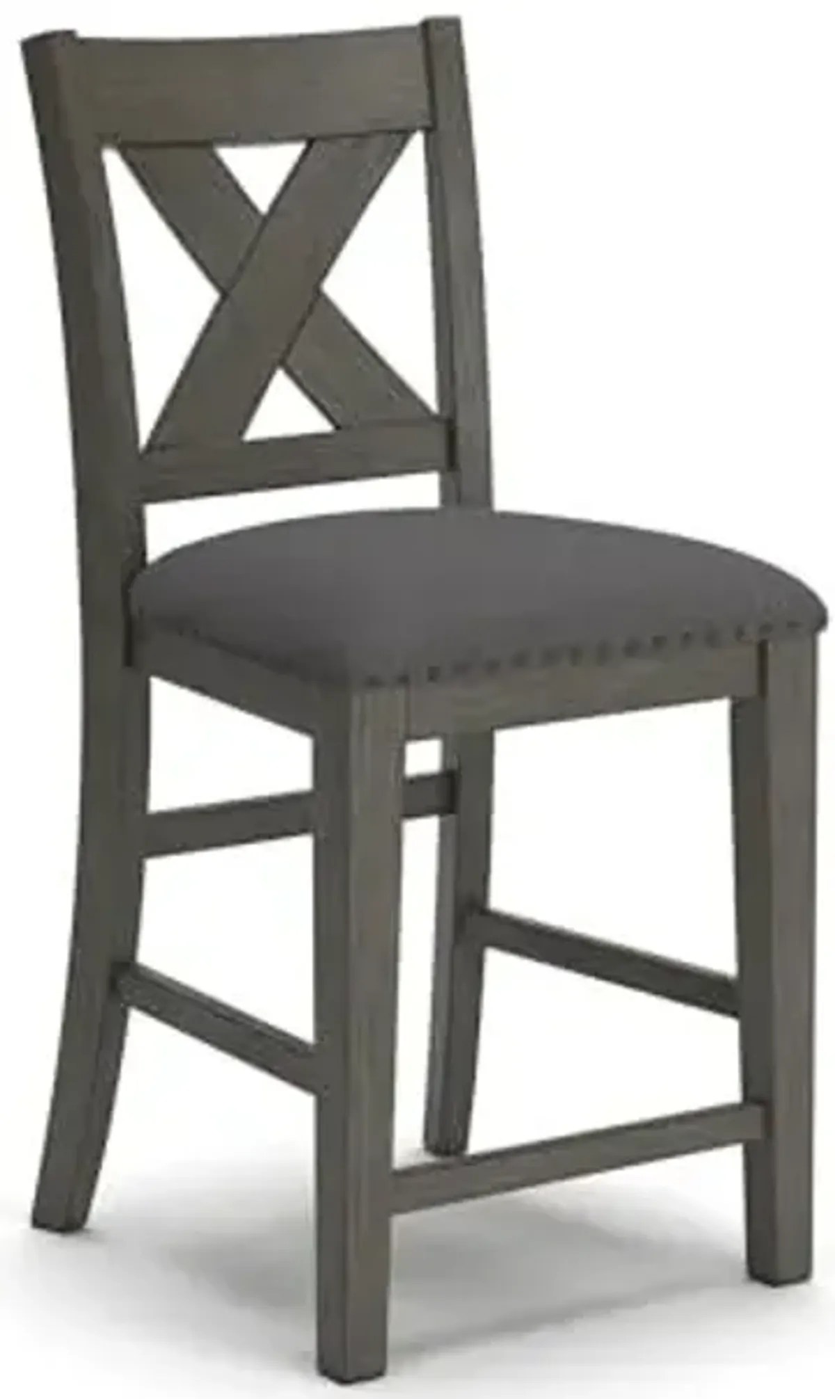 Signature Design by Ashley Caitbrook Rustic 24.63" Counter Height Upholstered Barstool, Set of 2, Gray