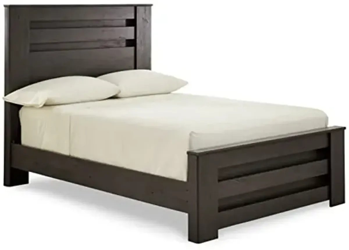 Signature Design by Ashley Brinxton Modern Contemporary Panel Headboard ONLY, Full, Charcoal