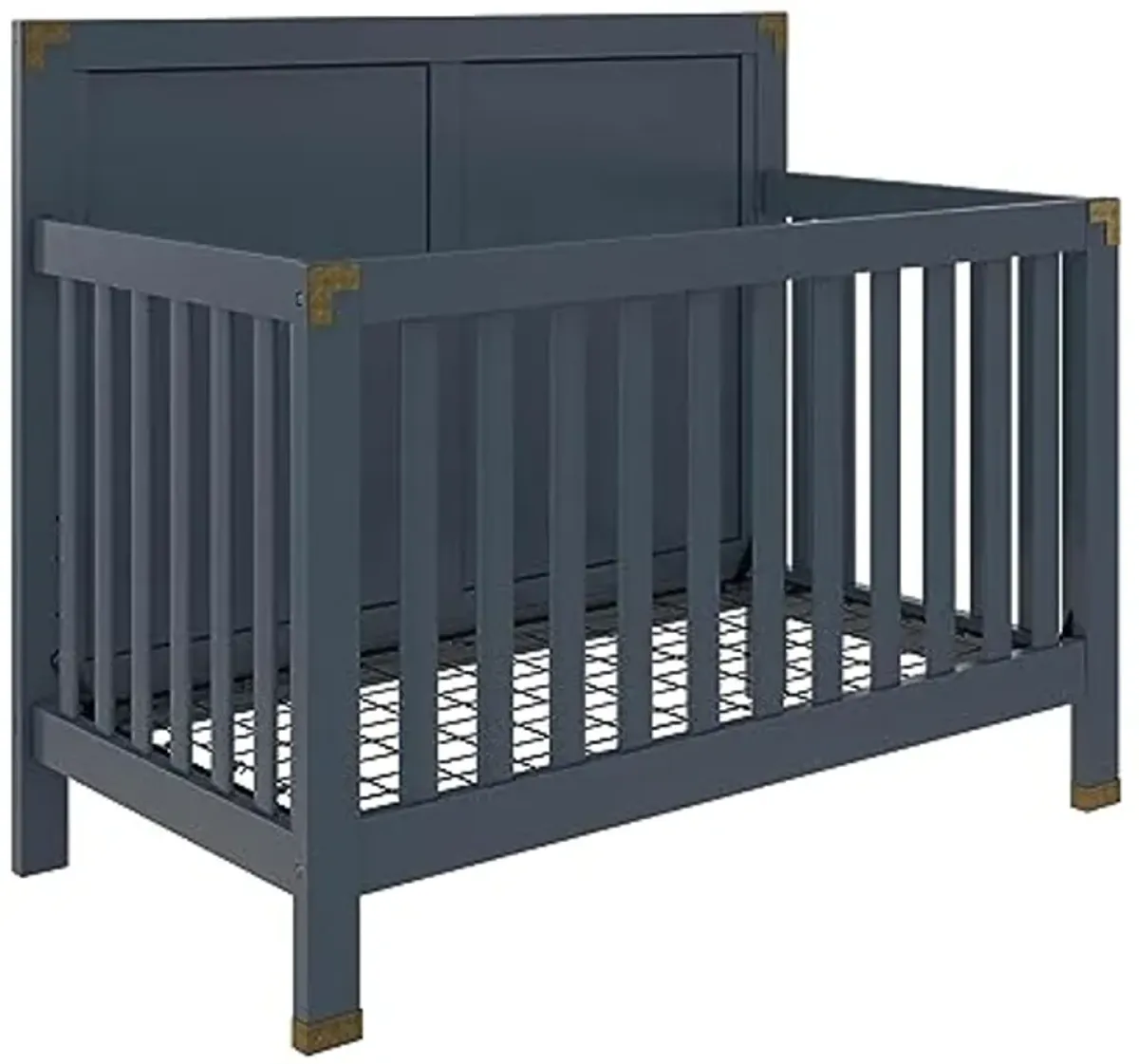 Baby Relax Baby Relax Miles 5-in-1 Convertible Crib, Nursery Furniture, Graphite Blue