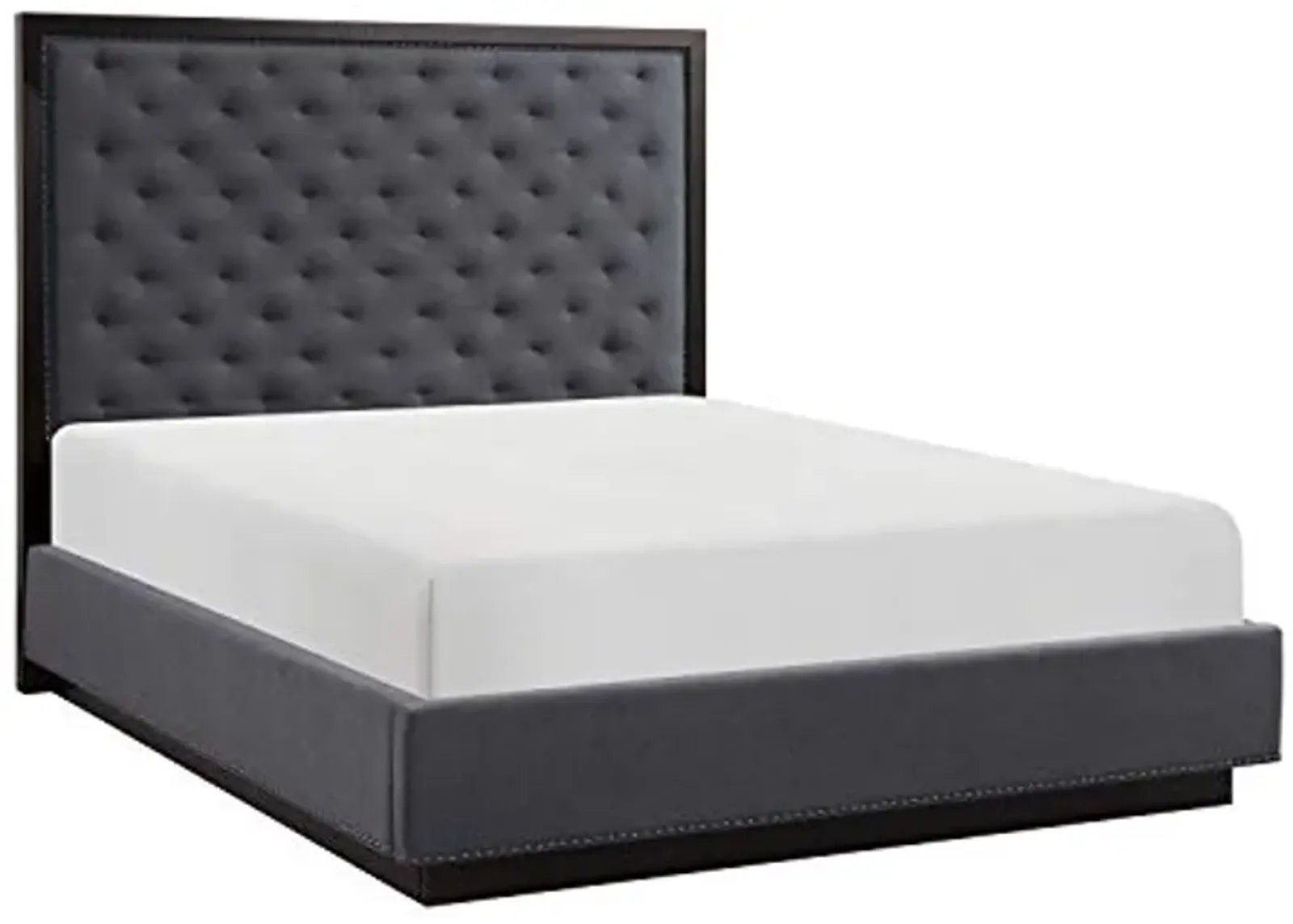 Lexicon Menotti Fabric Upholstered Bed, King, Graphite