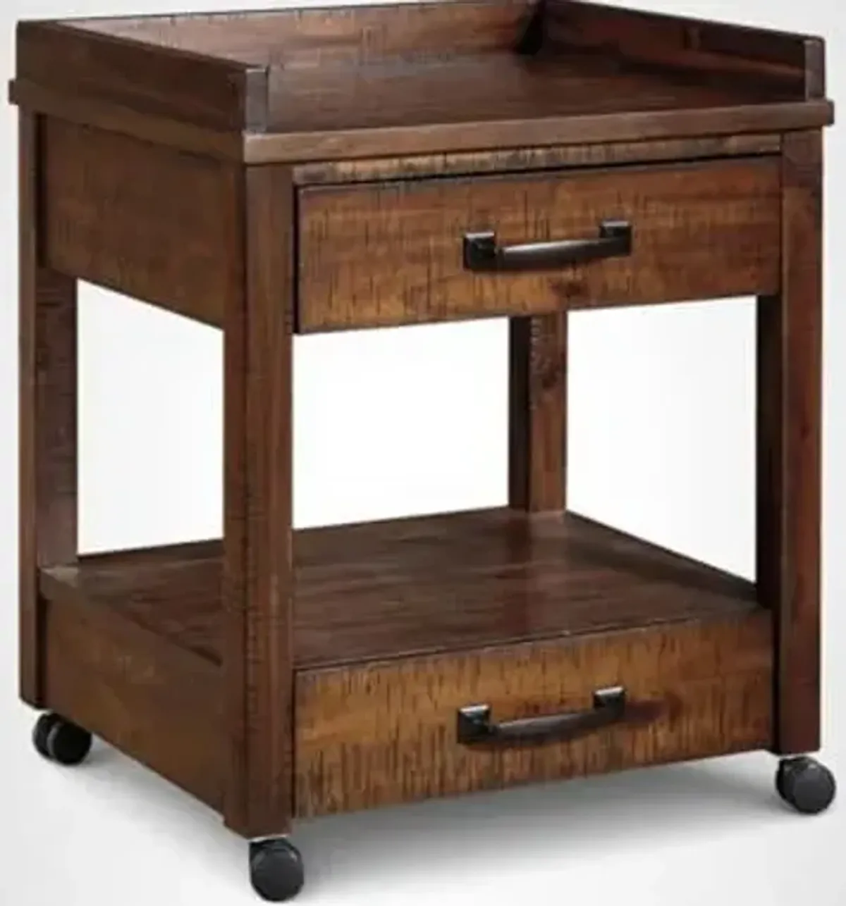 Signature Design by Ashley Baldridge Rustic Industrial Office Printer Stand with Storage, Brown