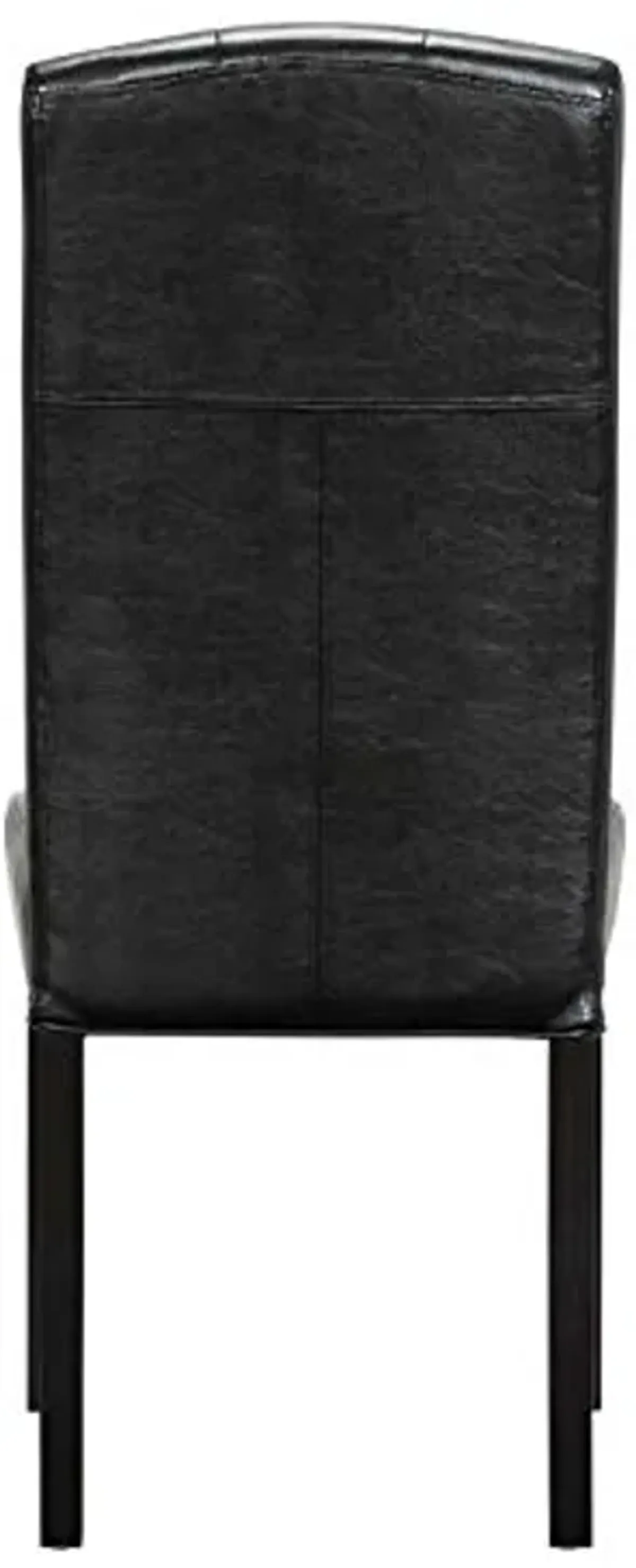 Modway Perdure Modern Tufted Faux Leather Upholstered Parsons Four Dining Chairs in Black