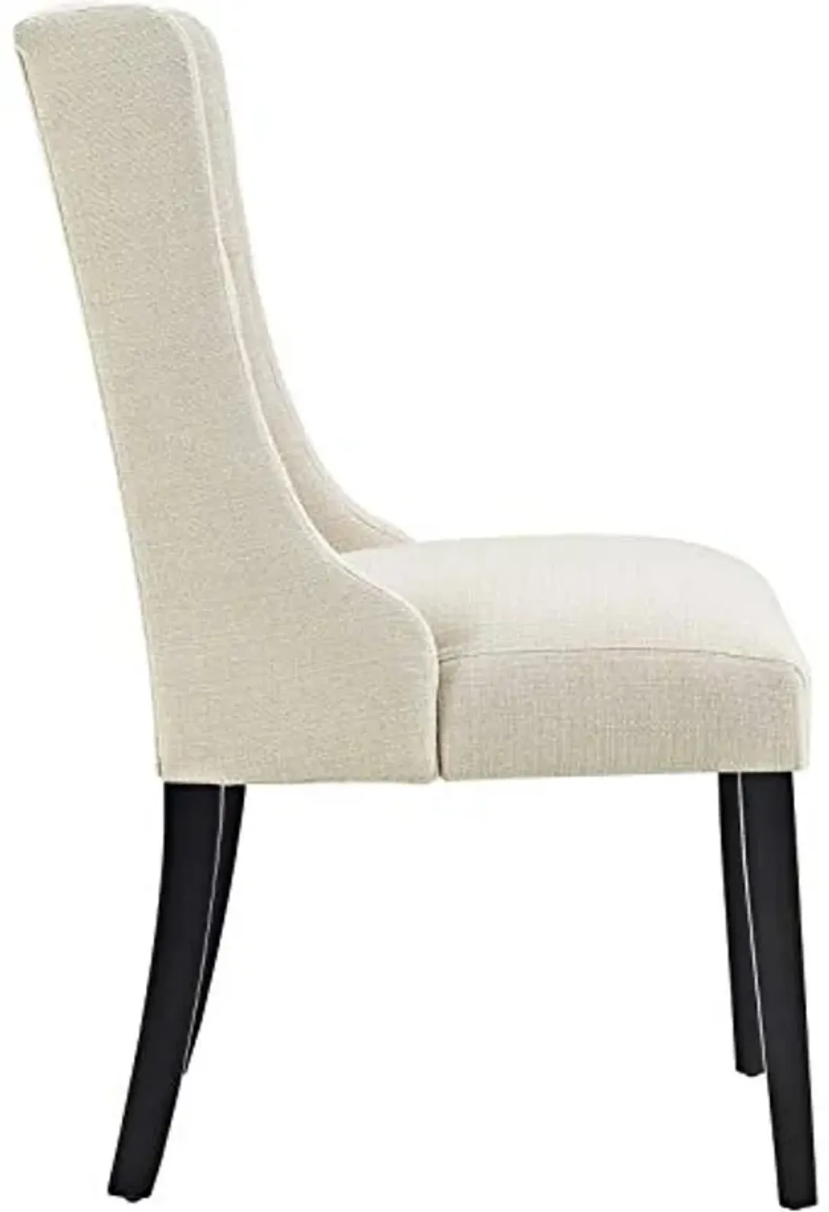 Modway Baronet Modern Tufted Upholstered Fabric Parsons Two Kitchen and Dining Room Chairs in Beige