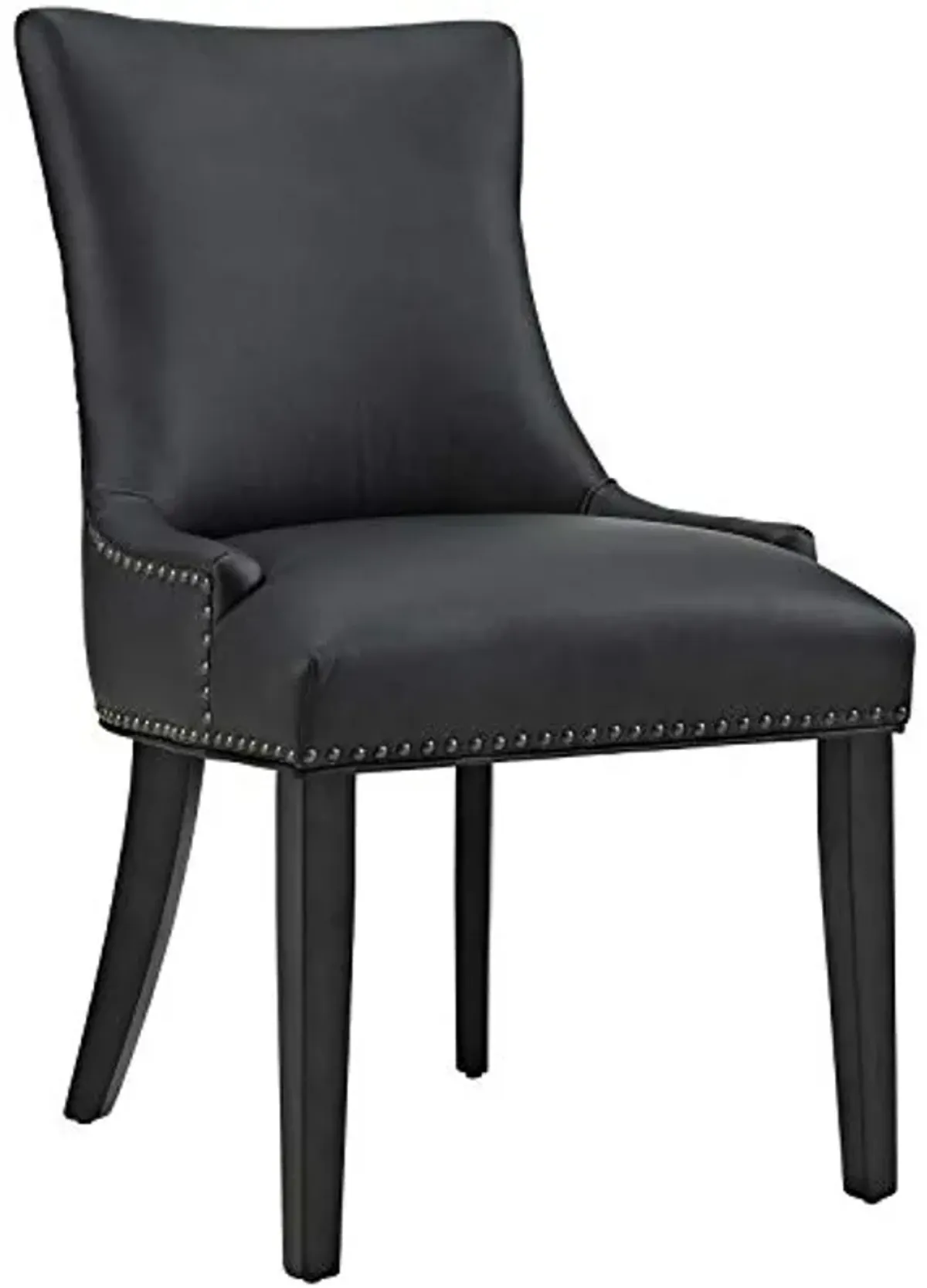 Modway Marquis Faux Leather Set of 4, Four Dining Chairs, Black