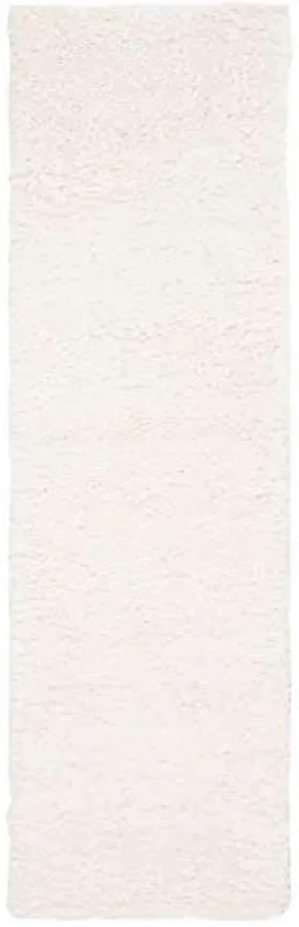 SAFAVIEH Fontana Shag Collection Runner Rug - 2'3" x 8', Ivory, Solid Design, Non-Shedding & Easy Care, 2-inch Thick Ideal for High Traffic Areas in Living Room, Bedroom (FNT800A)