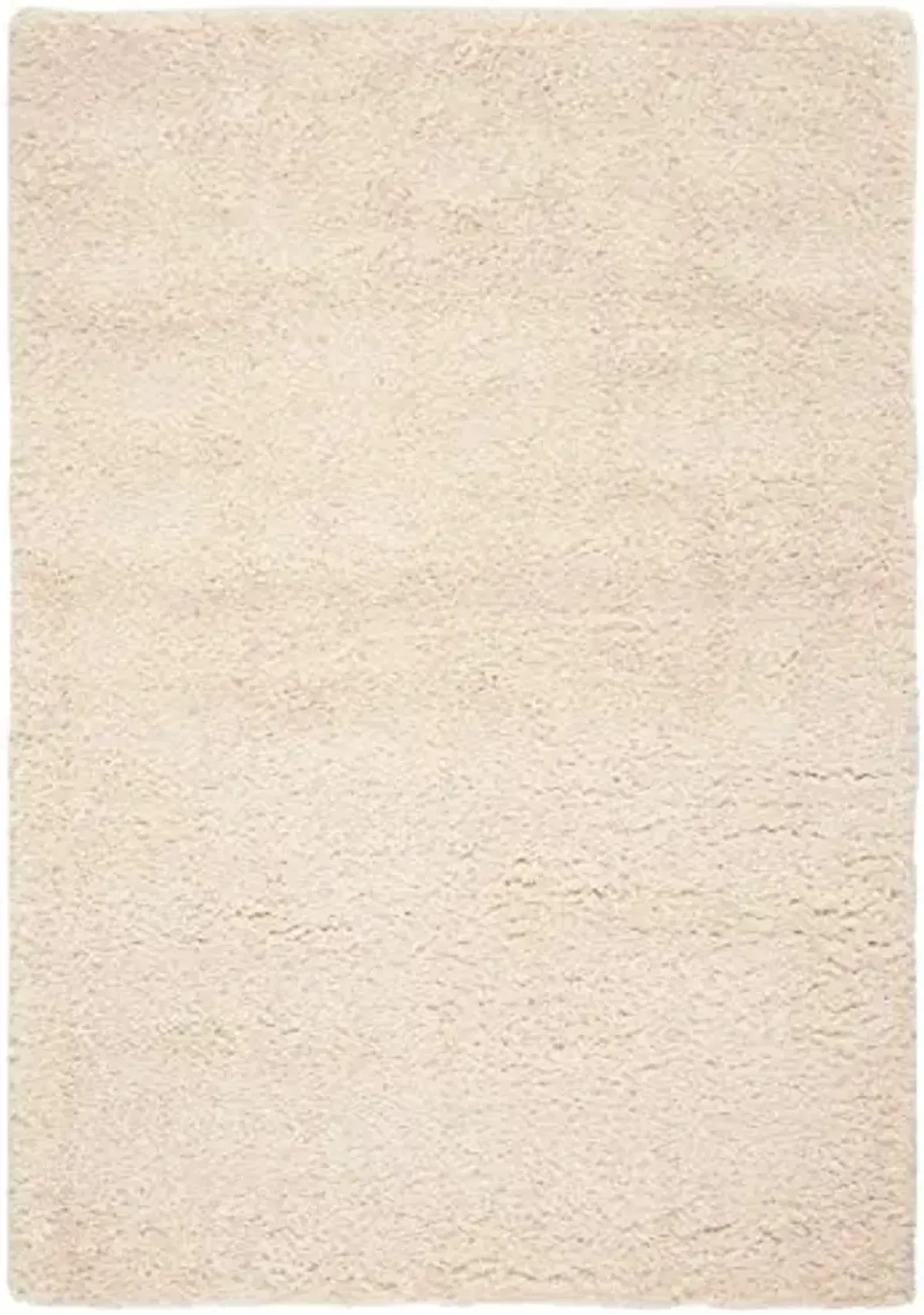 SAFAVIEH Fontana Shag Collection Accent Rug - 4' x 6', Creme, Solid Design, Non-Shedding & Easy Care, 2-inch Thick Ideal for High Traffic Areas in Entryway, Living Room, Bedroom (FNT800B)