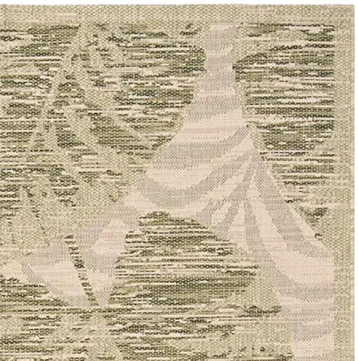 SAFAVIEH Courtyard Collection 8' x 11' Beige / Green CY7556 Indoor/ Outdoor Patio Backyard Mudroom Area Rug