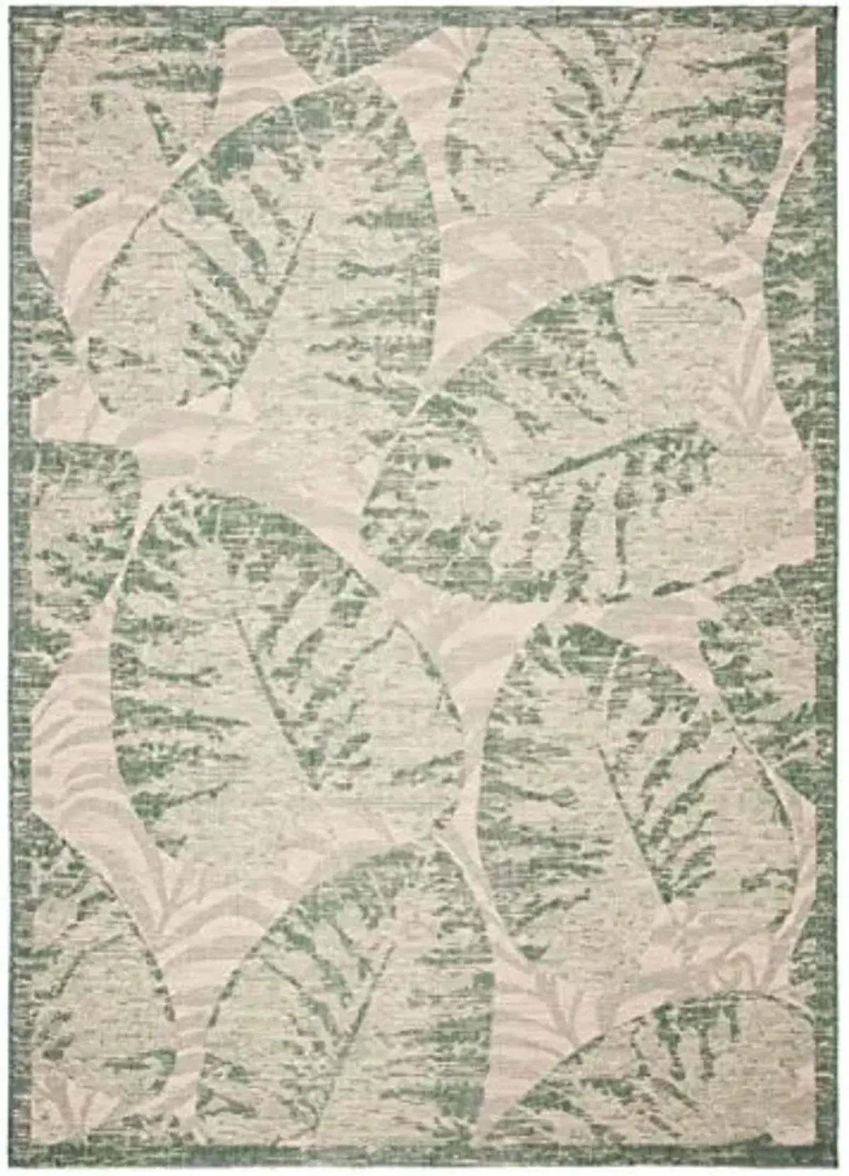 SAFAVIEH Courtyard Collection 8' x 11' Beige / Green CY7556 Indoor/ Outdoor Patio Backyard Mudroom Area Rug