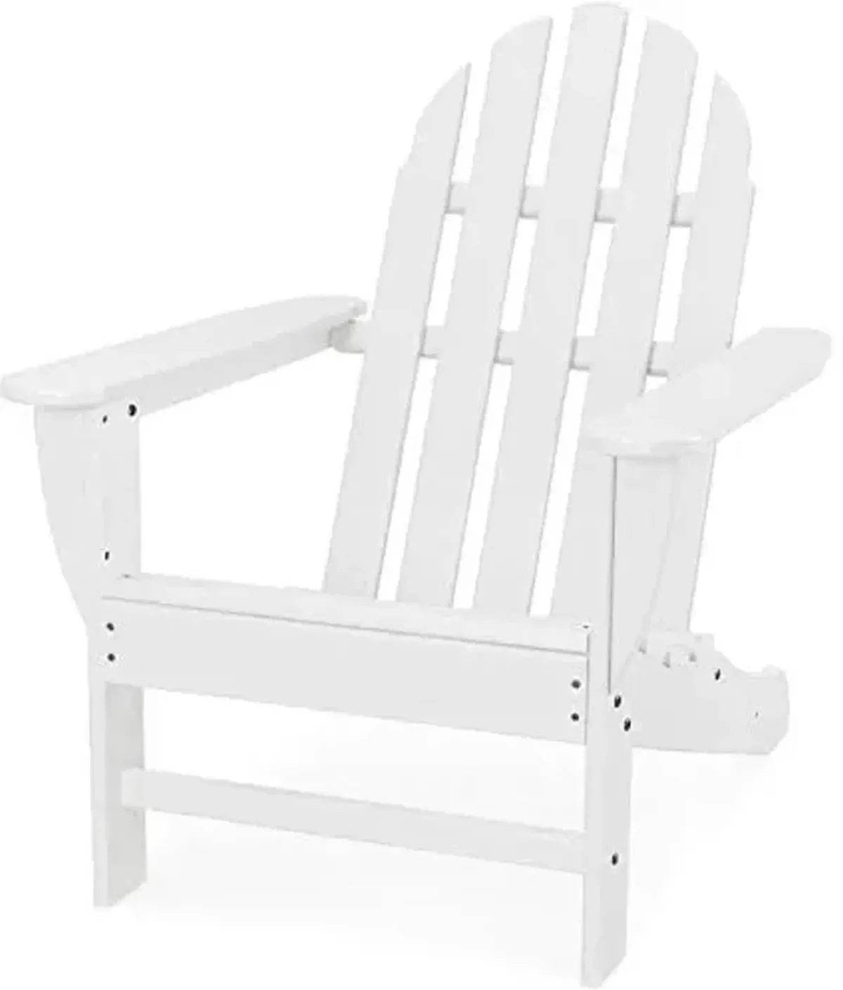 Hanover Classic Adirondack Chair, All-Weather HDPE Outdoor Furniture, Eco-Friendly, Durable Outdoor Patio Seating, White