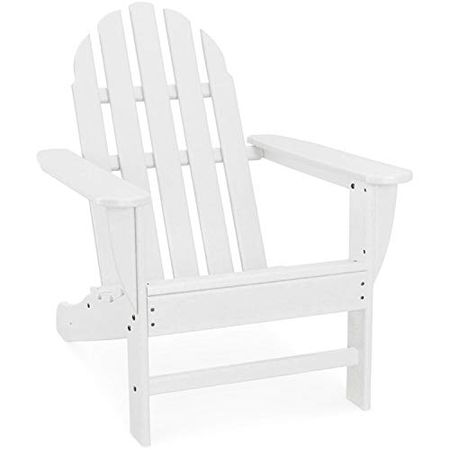 Hanover Classic All-Weather Adirondack Chair in White, HVAD4030WH Outdoor Furniture