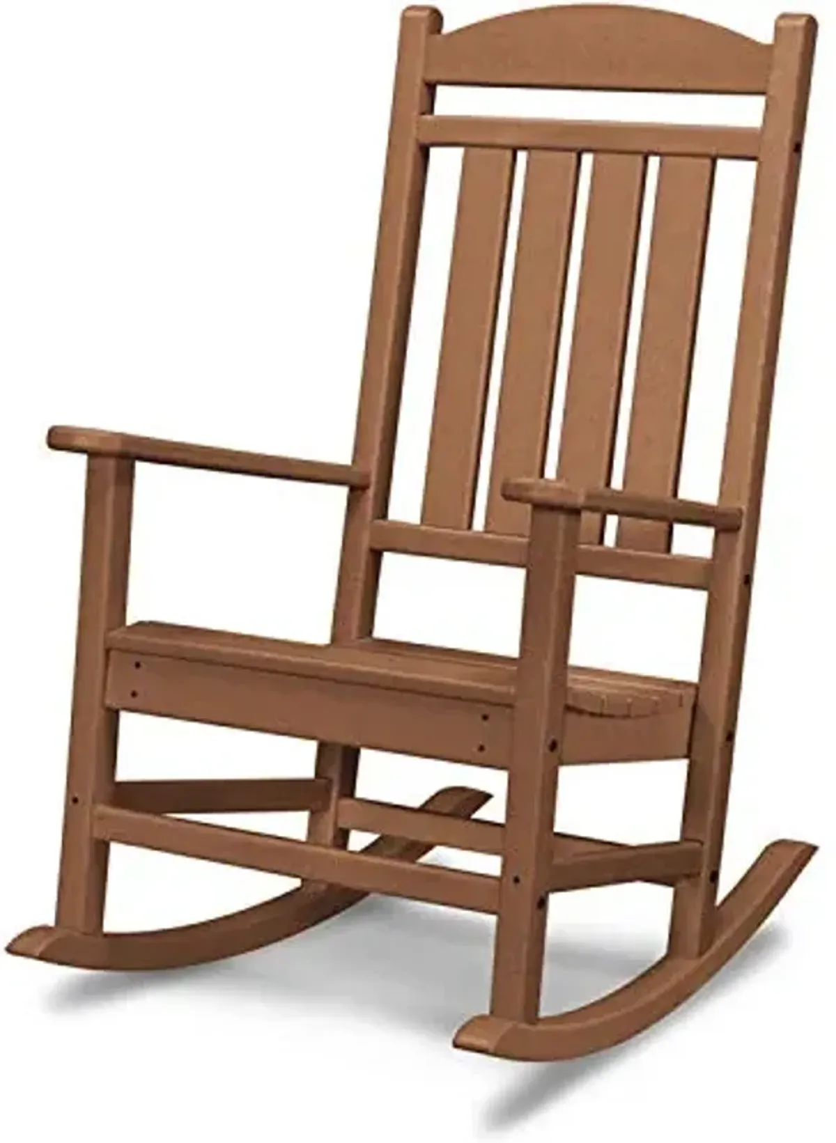 Hanover Pineapple Cay Porch Rocker, All-Weather, Eco-Friendly Patio Rocking Chair, Constructed from Recycled Material, Teak