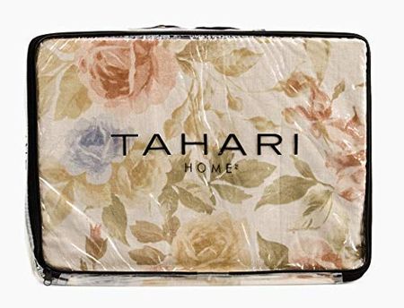 Tahari Home Multi Floral Duvet 3-pc Queen Set (Set Includes 2 Shams) All Cotton