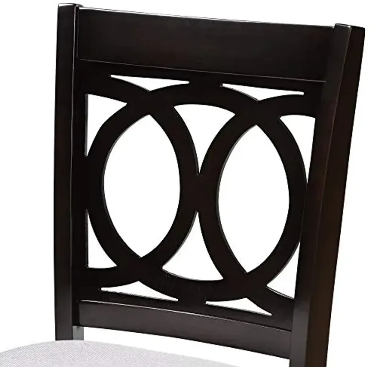 Baxton Studio Lenoir Counter Height Pub Chair and Contemporary Gray Fabric Upholstered Espresso Brown Finished Wood Counter Height Pub Chair