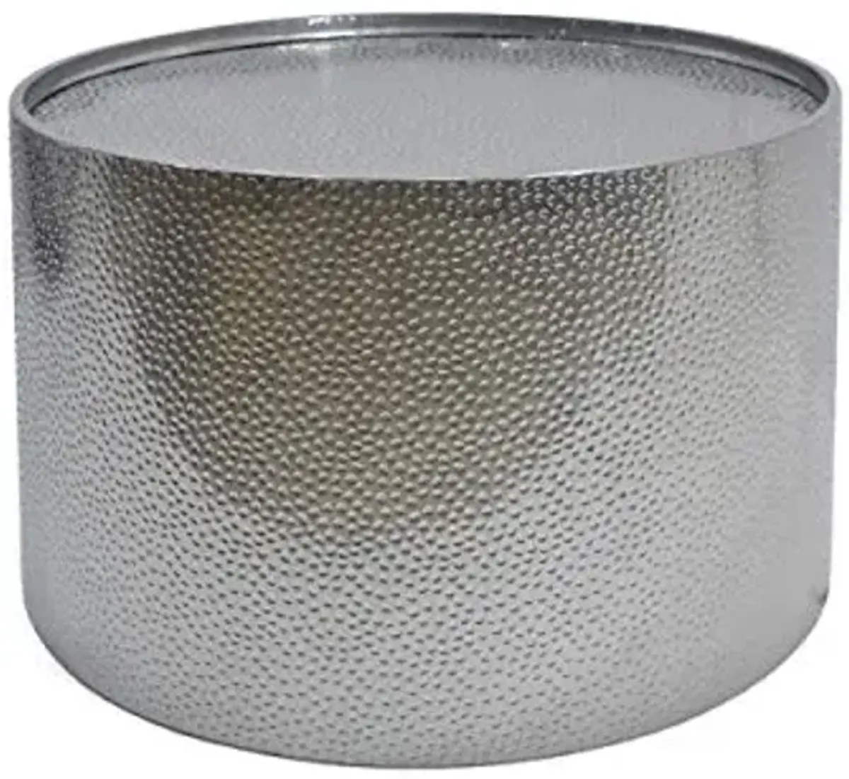 Christopher Knight Home Rache Modern Round Coffee Table with Hammered Iron, Silver, 26. 00” L x 26. 00” W x 17. 25” H