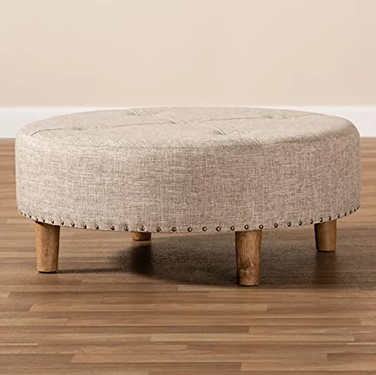 Baxton Studio Ottomans, One Size, Beige