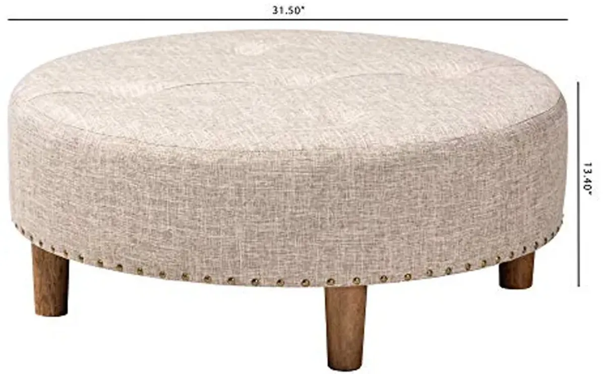 Baxton Studio Ottomans, One Size, Beige