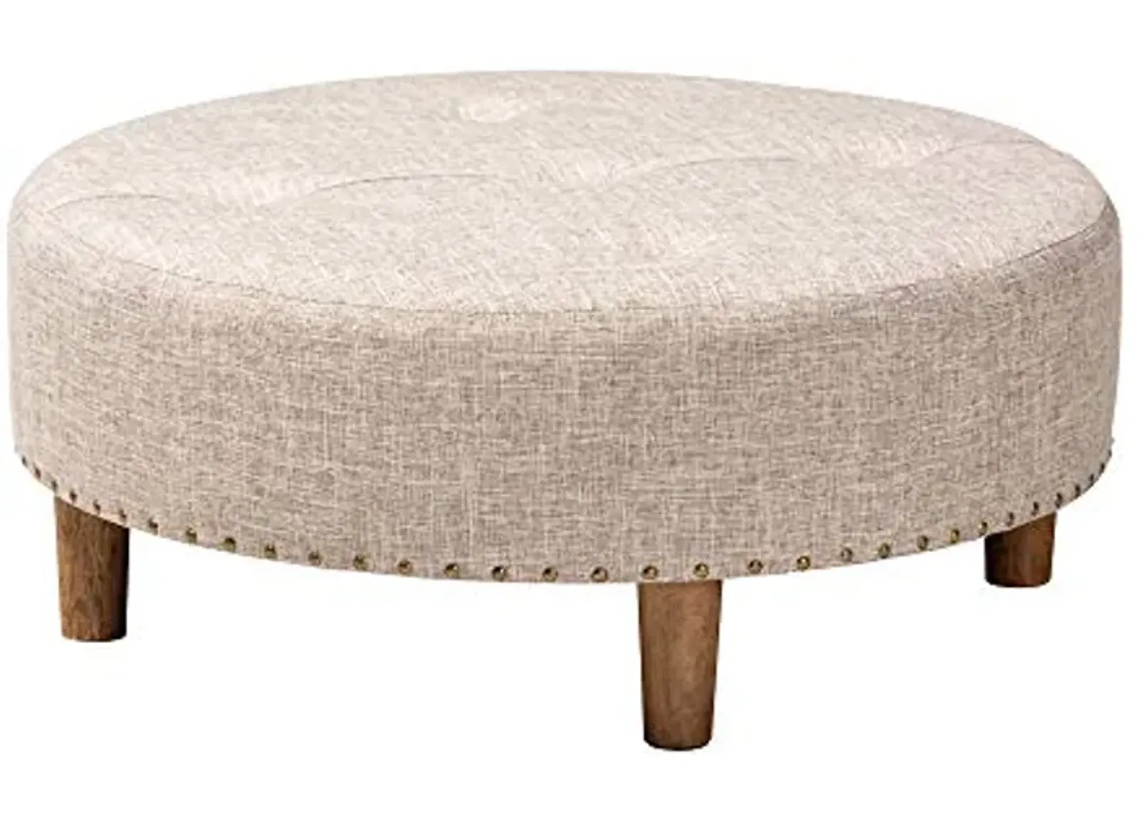 Baxton Studio Ottomans, One Size, Beige