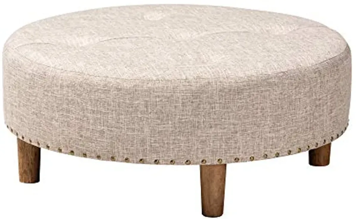 Baxton Studio Ottomans, One Size, Beige