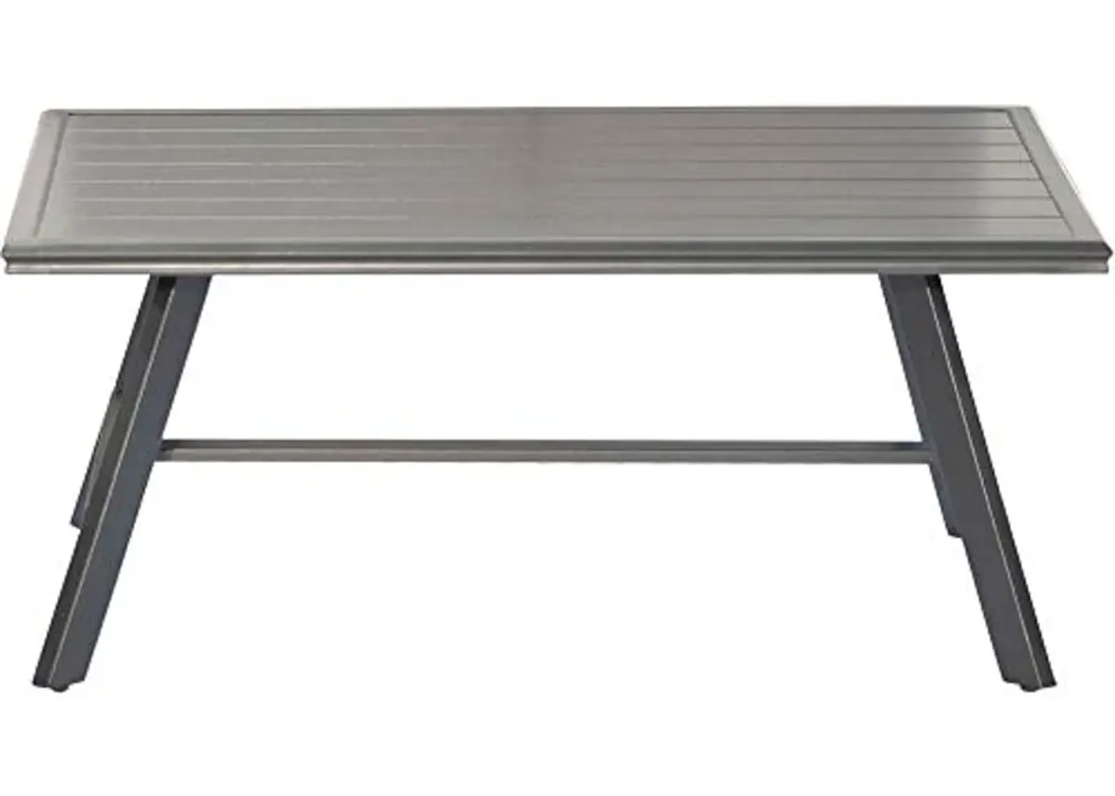 Hanover Weather Grade Aluminum Slat-Top Coffee Table, CMCOFTBL-GM Commercial Outdoor Furniture, Gunmetal