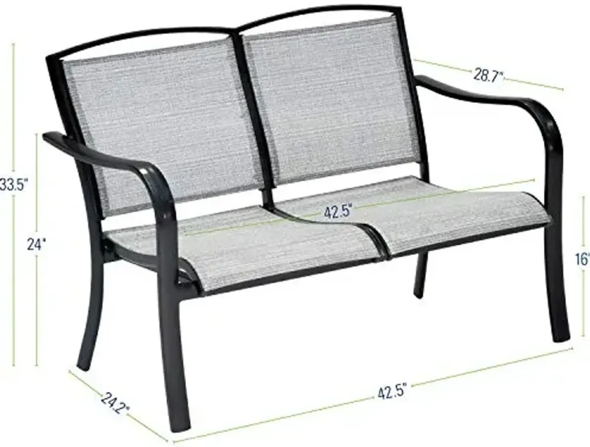 Hanover Foxhill All-Weather Grade Aluminum Loveseat with Sunbrella Fabric