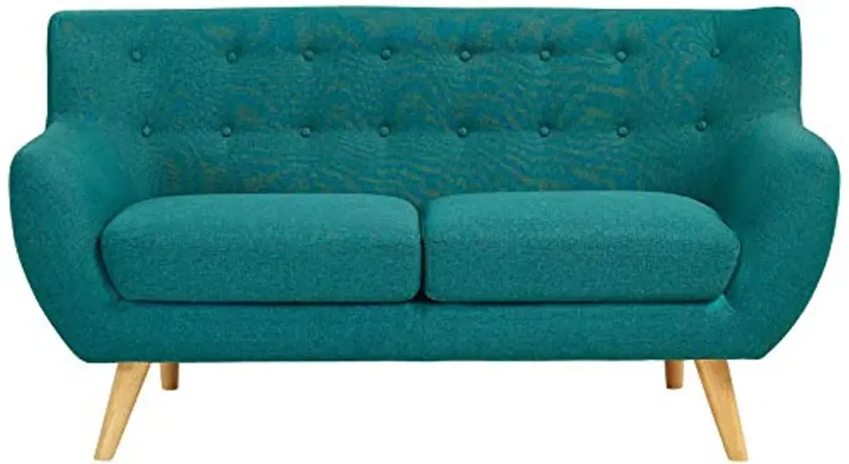 Modway Remark Mid-Century Modern Upholstered Fabric, Loveseat and Sofa, Teal