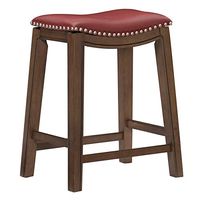 Homelegance Ordway Counter Height Bar Stool, 25"SH , Red