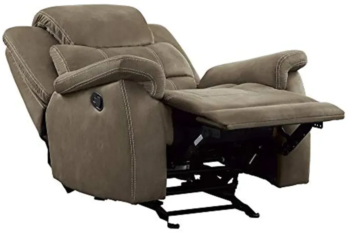 Homelegance 38" Glider Recliner (Manual), Brown